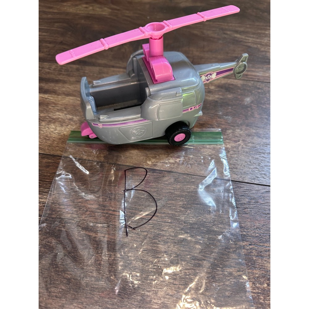 Paw Patrol‎ Skye Helicopter Toy Silver Pink Propellers Wheels